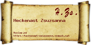 Heckenast Zsuzsanna névjegykártya