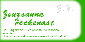 zsuzsanna heckenast business card